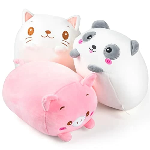 Coupon 😍 Labeol 8 Inch 3Pcs Panda Pig Cat Plush Toys Set Soft Stuffed Animal Plush Pillow Cute Plushie Cuddly Plush Pillows Toys Kawaii Hugging Pillow Decoration Gift For Girl Boy Girlfriend Black/whit ✨ 1 Coupon 😍 Labeol 8 Inch 3Pcs Panda Pig Cat Plush Toys Set Soft Stuffed Animal Plush Pillow Cute Plushie Cuddly Plush Pillows Toys Kawaii Hugging Pillow Decoration Gift For Girl Boy Girlfriend Black/whit ✨