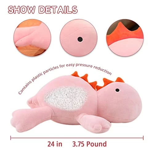 Coupon π₯ Popest Weighted Dinosaur Plush, 24" 3.5 Lbs Stuffed Weighted Plush Animal Dino Pillow Pink Din π 2 Coupon π₯ Popest Weighted Dinosaur Plush, 24" 3.5 Lbs Stuffed Weighted Plush Animal Dino Pillow Pink Din π - Image 2