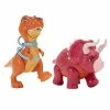 Best Pirce ✨ Dino Ranch Deluxe Dino 2-Pack - Features Biscuit, A 5-Inch Toy T-Rex, And Angus, A 4-Inch Toy Triceratops - Toys For Kids Featuring Your Favorite Pre-Westoric Ranchers 👍