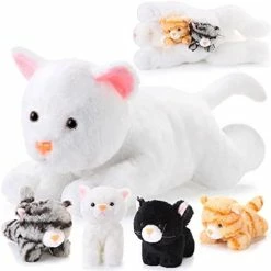 Flash Sale β€οΈ Skylety 5 Pieces Cat Stuffed Animal Plush Cat Set Include Large Soft Cuddly With 4 Cute Fluffy Plush Kittens In Mommy Cat's Belly Nurturing Cat Huggable Sleeping π₯³ Birthday Gifts (Gray) π 15 Flash Sale β€οΈ Skylety 5 Pieces Cat Stuffed Animal Plush Cat Set Include Large Soft Cuddly With 4 Cute Fluffy Plush Kittens In Mommy Cat's Belly Nurturing Cat Huggable Sleeping π₯³ Birthday Gifts (Gray) π -Stuffed Animals & Plush Toys Sales Store 41R0l GNwuL. AC