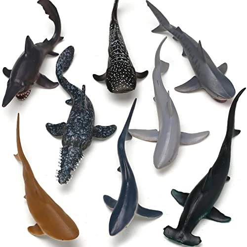 Top 10 👍 Yeonha Toys 8 Pack Shark Toys With Educational Booklet, Soft Plastic Realistic Shark Figure Set For Kid, Ocean Sea Animal Party Favor, Pool Bath Tub Toy For Toddler Child Boy Girl, 🎂 Birthday Gift 🛒 5 Top 10 👍 Yeonha Toys 8 Pack Shark Toys With Educational Booklet, Soft Plastic Realistic Shark Figure Set For Kid, Ocean Sea Animal Party Favor, Pool Bath Tub Toy For Toddler Child Boy Girl, 🎂 Birthday Gift 🛒 - Image 5