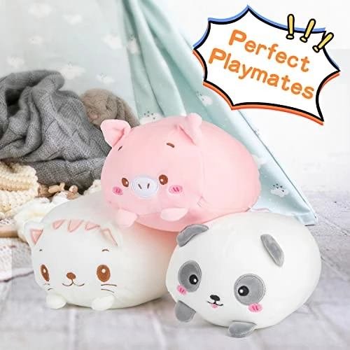 Coupon 😍 Labeol 8 Inch 3Pcs Panda Pig Cat Plush Toys Set Soft Stuffed Animal Plush Pillow Cute Plushie Cuddly Plush Pillows Toys Kawaii Hugging Pillow Decoration Gift For Girl Boy Girlfriend Black/whit ✨ 2 Coupon 😍 Labeol 8 Inch 3Pcs Panda Pig Cat Plush Toys Set Soft Stuffed Animal Plush Pillow Cute Plushie Cuddly Plush Pillows Toys Kawaii Hugging Pillow Decoration Gift For Girl Boy Girlfriend Black/whit ✨ - Image 2