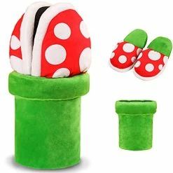 Promo ๐คฉ Lopbraa Piranha Plants Plush Funny Slippers Loafer With Pipe Pot Holder Funny Gifts For ๐ฉ Women Mens Teens (Piranha Plants) ๐