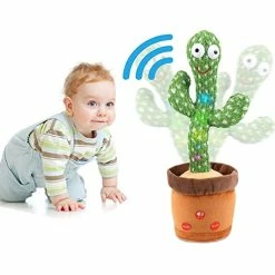 Hot Sale ✔️ [Update Volume Adjustable] Dancing Cactus Toy, Singing, Talking, Record & Repeats What You Say, Funny Electric Cactus Toy For Kids 🔥