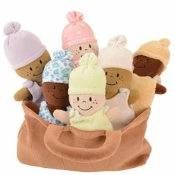Outlet ๐งจ Cre8tive Minds Creative Minds 6-Piece Sensory Basket Of Babies Multi-Cultural Plush ๐ Dress Up Doll Set, For All Ag ๐คฉ