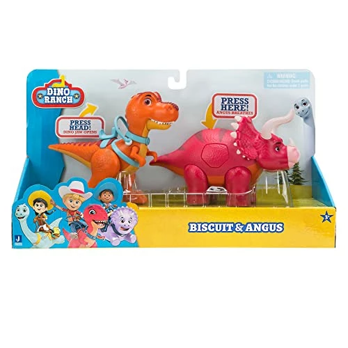 Best Pirce β¨ Dino Ranch Deluxe Dino 2-Pack - Features Biscuit, A 5-Inch Toy T-Rex, And Angus, A 4-Inch Toy Triceratops - Toys For Kids Featuring Your Favorite Pre-Westoric Ranchers π 2 Best Pirce β¨ Dino Ranch Deluxe Dino 2-Pack - Features Biscuit, A 5-Inch Toy T-Rex, And Angus, A 4-Inch Toy Triceratops - Toys For Kids Featuring Your Favorite Pre-Westoric Ranchers π - Image 2