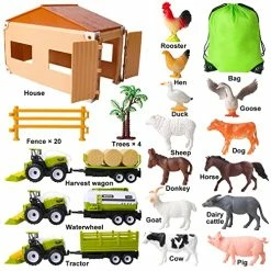 Wholesale 𧨠Meland Farm Toys - 50PCS Plastic Farm Playset With Farm Animal Toys, Farm Vehicle Tractor Toy Set With Toy Barn For Toddler Boys 3-7 Years O π§¨