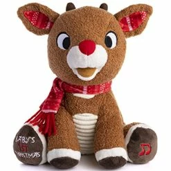 New 🎉 KIDS PREFERRED Rudolph The Red-Nosed Reindeer Musical Stuffed Animal, Baby's First 🎅 Christmas Plush, 8 Inches 🌟
