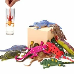 Hot Sale π 12 Pack Lizard Animal Figurines,6" Color-Changeable And Stretchy Realistic Reptile Toy Set,for Themed Parties,Goodie Bag Fillers, Carnival Prizes,Classroom Rewards, For Boys π§ Girls Kids π