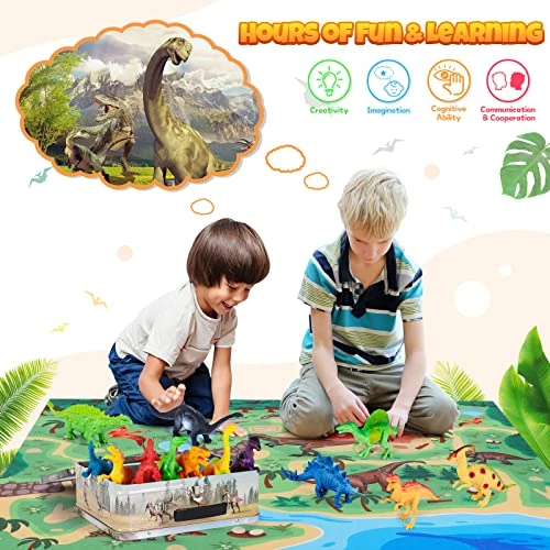 Best Pirce β Dinosaur Toys For Kids 3-5 With Storage Box & Activity Play Mat, 12 Large Realistic Dinosaurs Toy Figures (7") For Kids And Toddlers, Dinosaurs Playset For 3 4 5 6 7+ Year Old Boys π§ Girls Kids Gifts π₯ 2 Best Pirce β Dinosaur Toys For Kids 3-5 With Storage Box & Activity Play Mat, 12 Large Realistic Dinosaurs Toy Figures (7") For Kids And Toddlers, Dinosaurs Playset For 3 4 5 6 7+ Year Old Boys π§ Girls Kids Gifts π₯ - Image 2