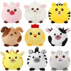 Buy โจ Skylety 9 Pcs Mini Plush Farm Stuffed Animals Colorful Jungle Animals Plush Bulk Furry Decompress Cat ๐ Dog Pig Chicken Cow Sheep Tiger Zebra Giraffe For ๐ Birthday ๐
Christmas Party Decoration, 3.15 Inches ๐คฉ