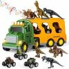 Outlet 🛒 Dinosaur Truck Toys For Kids 3-5 With Lights & Music, Transport Car With 3 Dino Figures & 3 Monster Cars, Friction Power Toy Vehicle In Carrier Truck, Toddler Play Set Gift For 2 3 4 6 Years Boys 🎉