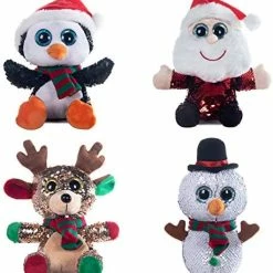 Outlet ✔️ My OLi 7" Stuffed 🎁 Christmas Bears Plush Teddy Bear 3 Pack Stuffed Animals Bears: Santa, Snowman And Reindeer With Flippable Hats For Kids 🎁 Christmas Decoration 🌟 -Stuffed Animals & Plush Toys Sales Store 519Yxn6TRiL. AC