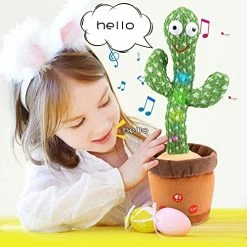 Hot Sale ✔️ [Update Volume Adjustable] Dancing Cactus Toy, Singing, Talking, Record & Repeats What You Say, Funny Electric Cactus Toy For Kids 🔥 -Stuffed Animals & Plush Toys Sales Store 51AoLHrvHmL
