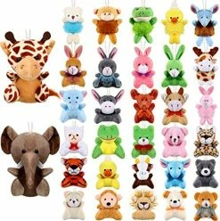 Cheap ✔️ Skylety 32 Pieces Mini Plush Animal Toys Safari Stuffed Toys Animals Cute Plush Keychain Animals Decoration For 🥳 Birthday Teacher Student Award Themed Party Favors (Giraffe, Elephant) (Giraffe, Elephant) 🔔 -Stuffed Animals & Plush Toys Sales Store 51GZL OP3zL. AC