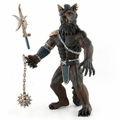 Best Sale โค๏ธ Werewolf Soldier Statue Figure With 2 Weapons, Fantasy Model Toy - 19.5 Centimeters/7.7 Inches ๐ฅฐ
