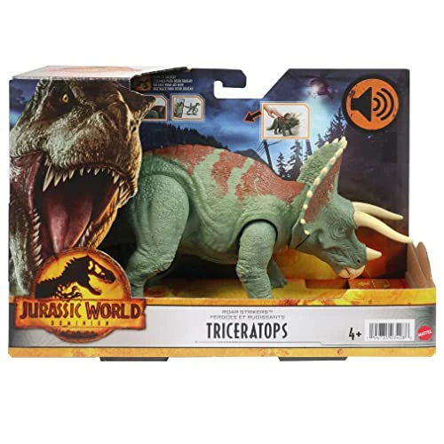 Hot Sale π Jurassic World Toys Jurassic World Dominion Roar Strikers Triceratops Dinosaur Action Figure With Roaring Sound And Attack Action, Toy Gift Physical & Digital P π 6 Hot Sale π Jurassic World Toys Jurassic World Dominion Roar Strikers Triceratops Dinosaur Action Figure With Roaring Sound And Attack Action, Toy Gift Physical & Digital P π - Image 6