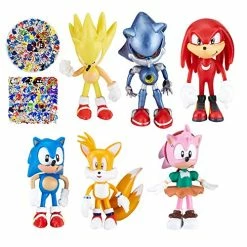 Coupon โ Sonic The Hedgehog Toys For Boys, Sonic Series Action Figures Toys,Sonic Cake Toppers Cartoon Theme Collection Playset Suitable For Kids ๐ฅณ Birthday Party Cake Decorations Baby Shower Party Supplies 6pcs ๐คฉ