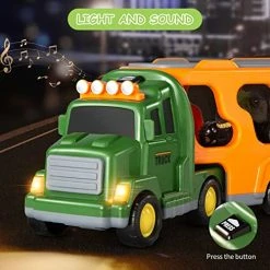 Outlet 🛒 Dinosaur Truck Toys For Kids 3-5 With Lights & Music, Transport Car With 3 Dino Figures & 3 Monster Cars, Friction Power Toy Vehicle In Carrier Truck, Toddler Play Set Gift For 2 3 4 6 Years Boys 🎉 11 Outlet 🛒 Dinosaur Truck Toys For Kids 3-5 With Lights & Music, Transport Car With 3 Dino Figures & 3 Monster Cars, Friction Power Toy Vehicle In Carrier Truck, Toddler Play Set Gift For 2 3 4 6 Years Boys 🎉 -Stuffed Animals & Plush Toys Sales Store 51UtsVmKUAL
