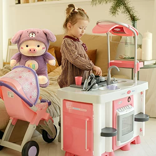 Hot Sale โ YCJ Pig Cartoon Pig Plush Bear Hat Pig Pig Doll Plush Toy (Purple 45 Cm, 17.7 Inches) ๐ 4 Hot Sale โ YCJ Pig Cartoon Pig Plush Bear Hat Pig Pig Doll Plush Toy (Purple 45 Cm, 17.7 Inches) ๐ - Image 4