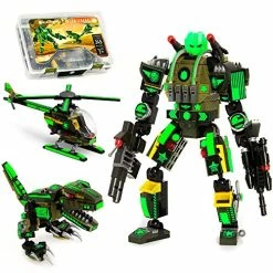 Cheap π€© Army Dinosaur Robot Building Toy Gift For Boys, Perfect π₯³ Birthday STEM Present For Ages 7, 8, 9, 10 And 11 Year Olds (245 Pcs) Robotryx By JitteryGit π