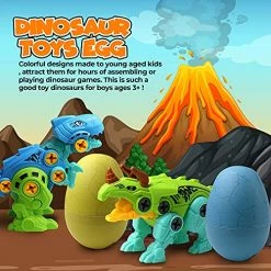 Budget ๐ ToYLandz Dinosaur Toys โ Stem Building Blocks Engineering Kids Toys Kit For 3,4,5,6 Years Boys And ๐ง Girls โ 2 Pack Multicolor Construction Dinosaur Eggs Toddler Educational And Learning ๐ฅณ Birthday Gifts ๐