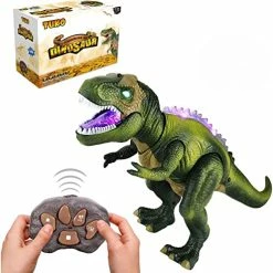Discount 🧨 Tuko Remote Conctrol Dinosaur Toys LED Light Up Walking And Roaring Realistic Dinosaur Toys For 3-12 Years Old Boys And 👧 Girls (RC Dino) 🛒