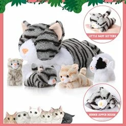Flash Sale β€οΈ Skylety 5 Pieces Cat Stuffed Animal Plush Cat Set Include Large Soft Cuddly With 4 Cute Fluffy Plush Kittens In Mommy Cat's Belly Nurturing Cat Huggable Sleeping π₯³ Birthday Gifts (Gray) π 10 Flash Sale β€οΈ Skylety 5 Pieces Cat Stuffed Animal Plush Cat Set Include Large Soft Cuddly With 4 Cute Fluffy Plush Kittens In Mommy Cat's Belly Nurturing Cat Huggable Sleeping π₯³ Birthday Gifts (Gray) π -Stuffed Animals & Plush Toys Sales Store 51ivfWt2ZeL