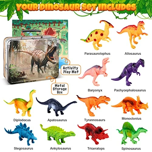Best Pirce β Dinosaur Toys For Kids 3-5 With Storage Box & Activity Play Mat, 12 Large Realistic Dinosaurs Toy Figures (7") For Kids And Toddlers, Dinosaurs Playset For 3 4 5 6 7+ Year Old Boys π§ Girls Kids Gifts π₯ 1 Best Pirce β Dinosaur Toys For Kids 3-5 With Storage Box & Activity Play Mat, 12 Large Realistic Dinosaurs Toy Figures (7") For Kids And Toddlers, Dinosaurs Playset For 3 4 5 6 7+ Year Old Boys π§ Girls Kids Gifts π₯