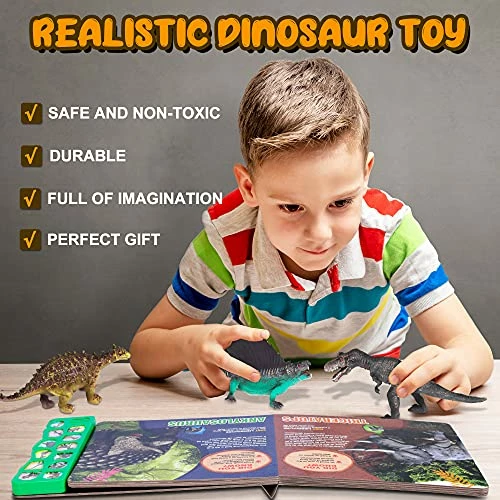 Hot Sale 👏 Dinosaur Toys For Kids,Dinosaur Sound Book With Pack Of 12 Toy Dinosaurs Figures,Realistic Roars,Interactive Perfect For Kids Dinosaurs Educational Toys,Dinosaur Books For 3 4 5 6Year Old Boys&Girls 🌟 3 Hot Sale 👏 Dinosaur Toys For Kids,Dinosaur Sound Book With Pack Of 12 Toy Dinosaurs Figures,Realistic Roars,Interactive Perfect For Kids Dinosaurs Educational Toys,Dinosaur Books For 3 4 5 6Year Old Boys&Girls 🌟 - Image 3