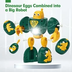 Hot Sale โค๏ธ Hahaland Toys For 3 Year Old Boys - 2 In 1 Take Apart Dinosaur Eggs Transform Into Robot With Sound Educational Toys For 3+Year Old Boys ๐ง Girls STEM Transforming Toy For 3 4 5 6 7 8 Year Old ๐ Birthday Gifts โ
