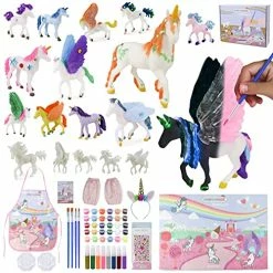 Hot Sale ๐ Unicorns Gifts For ๐ง Girls Painting Kit With 18 Unicorns - BONNYCO | Painting For Kids With Glow In The Dark | Girl Toys 3 4 5 6 7 8 9 10 Years Old Gifts For ๐ง Girls For ๐ฅณ Birthday, ๐ Christmas | Unicorn Toys Pack 18 - Main Set ๐ฏ