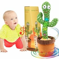 Cheapest ๐ Dancing Cactus Baby Toys 6 To 12 Months, Talking Cactus Toys Repeats What You Say Baby Boy Toys, Dancing Cactus Mimicking Toy With LED English Sing Talking 15 Second Voice Recorder Musical Toys ๐