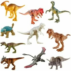New 😀 Jurassic World Toys Jurassic World Camp Cretaceous Multipack With 10 Mini Dinosaur Action Figures, Realistic Sculpting & One Or More Movable Articulation Points Iconic To Its Species, 4 Years Old & Up [Amazon Exclusive] 😍