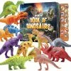 Budget 🤩 Rextex Dinosaur Toys For Kids 3-5+ (12 Plastic Dinosaur Figures & Interactive Dinosaur Book With Sound) Dinosaur Gift Set For Toddlers Learning & Development (Boys & 👧 Girls) ✔️