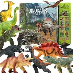 Hot Sale 👍 FRUSE Dinosaur Toys For Kids 3-5 - 12Pcs Dinosaur Figures W / Interactive Dinosaur Sound Book,Included Realistic Roars,Story & QA & Volume Adjust E-Book Animal Toy For 3 4 5 6 Kids 🛒