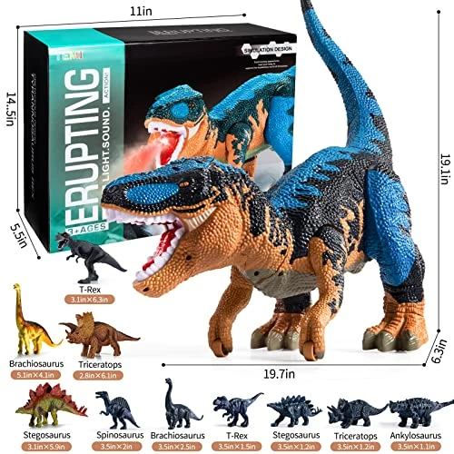 Cheap π 19" Large Size Plastic Dinosaur Toy Play Set For Kids 3 4 5 6 7 Years, Realistic T-rex With Storage Tummy For Mini Dinos, STEM Toys Sliding Dinosaur Figure With Water Mist, Prehistoric Roar Sounds Blue β€οΈ 4 Cheap π 19" Large Size Plastic Dinosaur Toy Play Set For Kids 3 4 5 6 7 Years, Realistic T-rex With Storage Tummy For Mini Dinos, STEM Toys Sliding Dinosaur Figure With Water Mist, Prehistoric Roar Sounds Blue β€οΈ - Image 4
