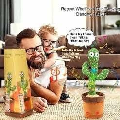 Cheapest 🔔 Dancing Cactus Baby Toys 6 To 12 Months, Talking Cactus Toys Repeats What You Say Baby Boy Toys, Dancing Cactus Mimicking Toy With LED English Sing Talking 15 Second Voice Recorder Musical Toys 🌟 -Stuffed Animals & Plush Toys Sales Store 61Qcq5DtBLL