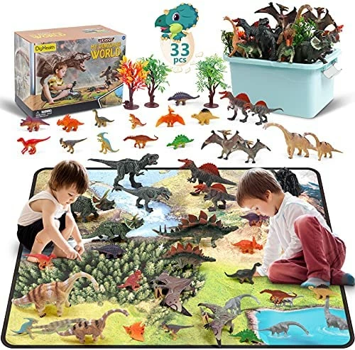 Flash Sale ๐ฏ DigHealth 33 Pcs Dinosaur Toy Playset With Activity Play Mat, Realistic Dinosaur Figures, Trees, Rockery To Create A Dino World Including T-Rex, Triceratops, Pterosauria For Kids, Boys & ๐ง Girls Yellow โ 6 Flash Sale ๐ฏ DigHealth 33 Pcs Dinosaur Toy Playset With Activity Play Mat, Realistic Dinosaur Figures, Trees, Rockery To Create A Dino World Including T-Rex, Triceratops, Pterosauria For Kids, Boys & ๐ง Girls Yellow โ - Image 6