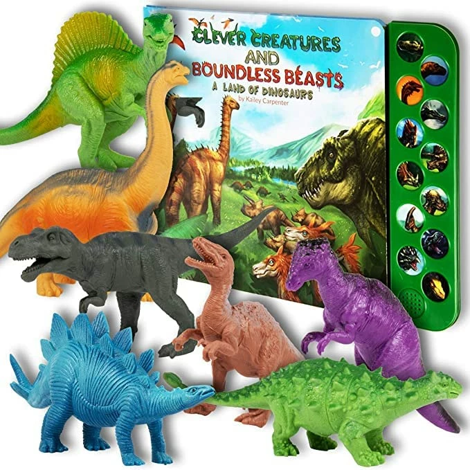 Cheapest 😍 Dinosaur Toys For Kids - Interactive Dinosaur Sound Book With Realistic Dinosaur Roars - 12 Large Dinosaur Toys (7") For Kids And Toddlers - Interactive Set Of Dinosaur Toys For Kids 3-5 🎁 1 Cheapest 😍 Dinosaur Toys For Kids - Interactive Dinosaur Sound Book With Realistic Dinosaur Roars - 12 Large Dinosaur Toys (7") For Kids And Toddlers - Interactive Set Of Dinosaur Toys For Kids 3-5 🎁