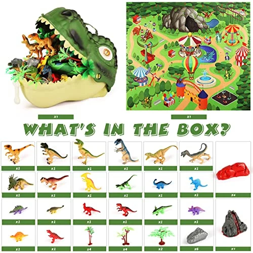 Promo ๐ Burgkidz Dinosaur Toys Figure Playset With Activity Playmat, 20 Realistic Dinosaur Figures Trees Rocks Volcano With T-Rex Head Storage Box, Dino Figure Toy Gift Kit For Kids Boys 3-5 ๐งจ 2 Promo ๐ Burgkidz Dinosaur Toys Figure Playset With Activity Playmat, 20 Realistic Dinosaur Figures Trees Rocks Volcano With T-Rex Head Storage Box, Dino Figure Toy Gift Kit For Kids Boys 3-5 ๐งจ - Image 2