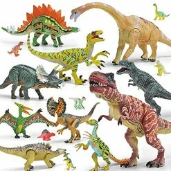 Wholesale ๐ 20Pcs Dinosaur Toys For Boys, Gizmovine Realistic Dinosaurs Figures Toy Playset, Movable Educational Dinosaur Figures Including T-Rex, Triceratops, Velociraptor For 3 5 Year Old Kids Party Gifts ๐