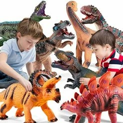 Brand new 👍 7 Piece Jumbo Dinosaur Toys For Kids 3-5, Large Soft Dinosaur Toys For Dinosaur Lovers, Dinosaur Toys For Boys Kids Toddler Ages 5-7 Years, Perfect Dinosaur Party Favors, 🎂 Birthday Gifts 👏