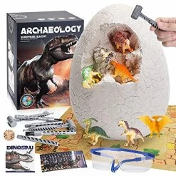 Coupon π₯° Jumbo Dino Egg Dig Kit, Dinosaur Eggs Toys With 12 Different Dinosaur Toys, Dinosaur Educational Toys For 5 Kids With 6 Digging Tools, STEM Dino Excavation For Boys & π§ Girls Age 6 And Up π₯³ Birthday Gift Jumbo Scenes Egg βοΈ